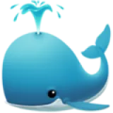 Sprouting whale emoji