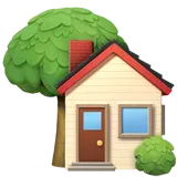 House with a tree emoji