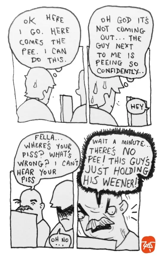 A comic about Paruresis
